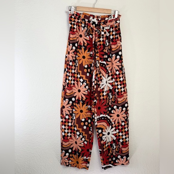 Farm Rio Daisy Wide-Leg Pants size small - Picture 9 of 9